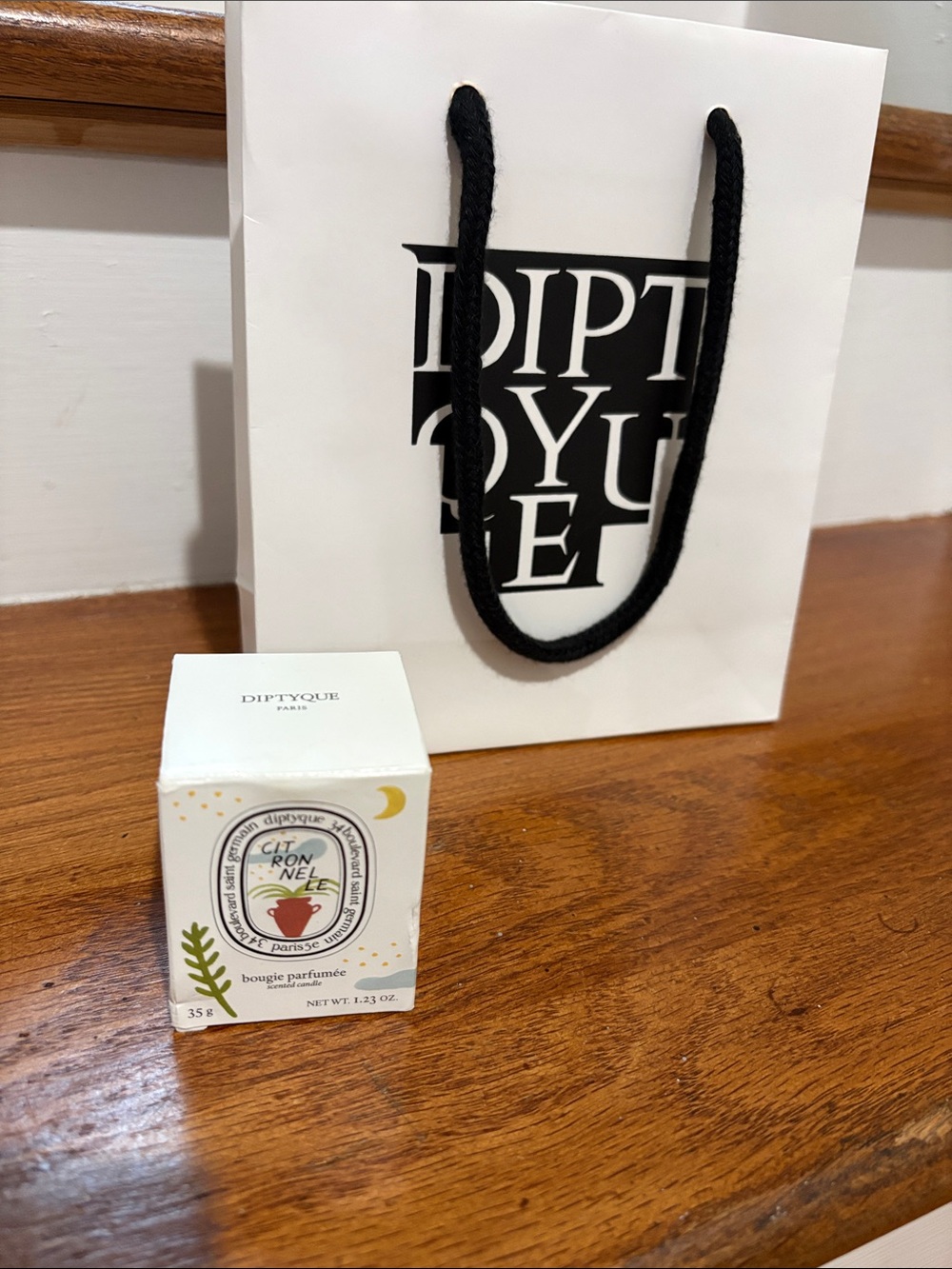 Diptyque Mini 1.23 oz Citronelle Candle & Bag